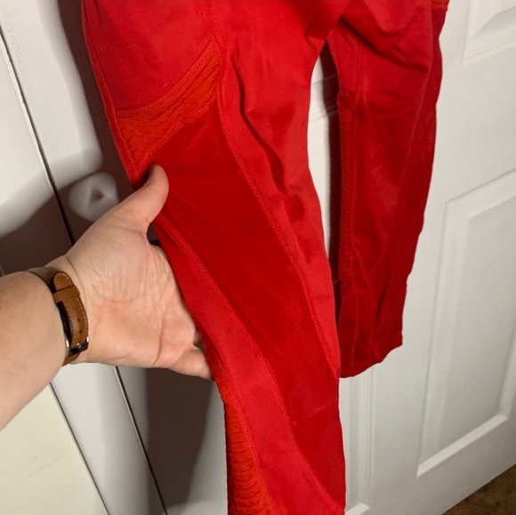 Fabletics Motion 365 Red Athletic Leggings - Picture 7 of 8